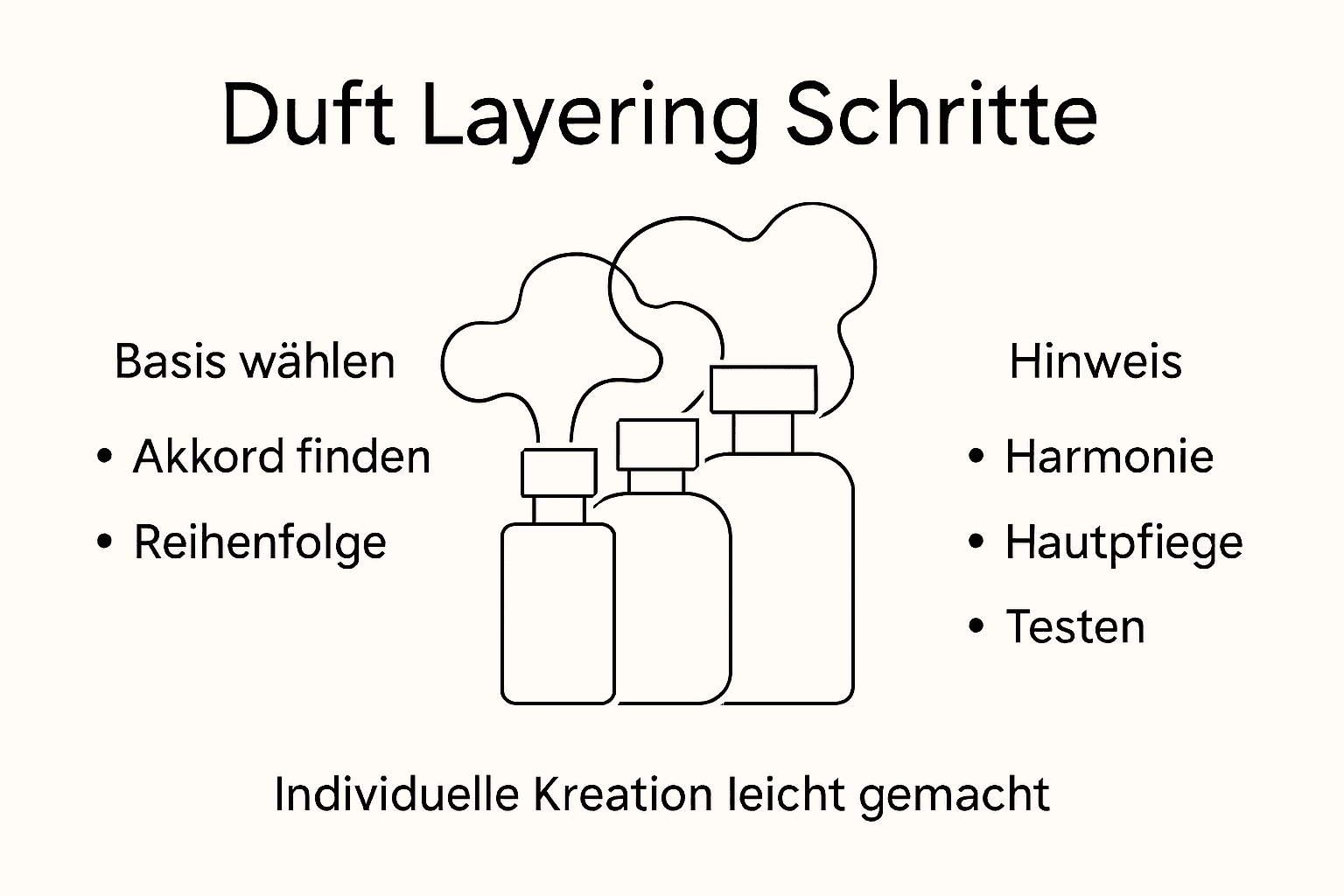Infografik: So gelingt das Parfum Layering – Schritt für Schritt