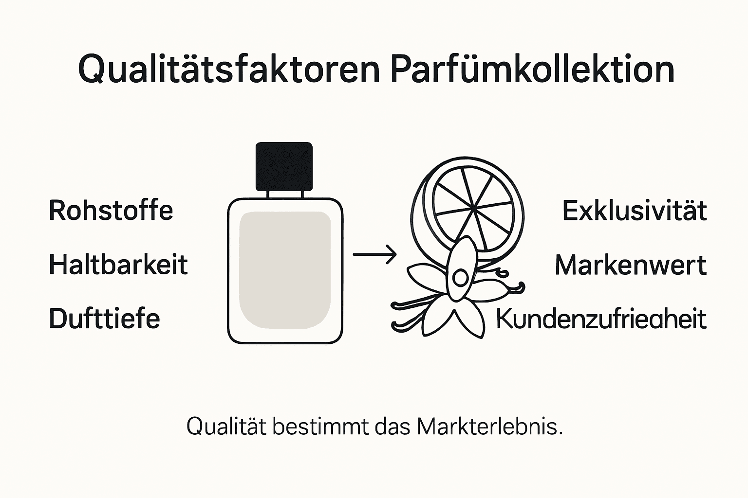 Die Infografik zeigt, worauf es bei hochwertigen Parfümkollektionen wirklich ankommt.