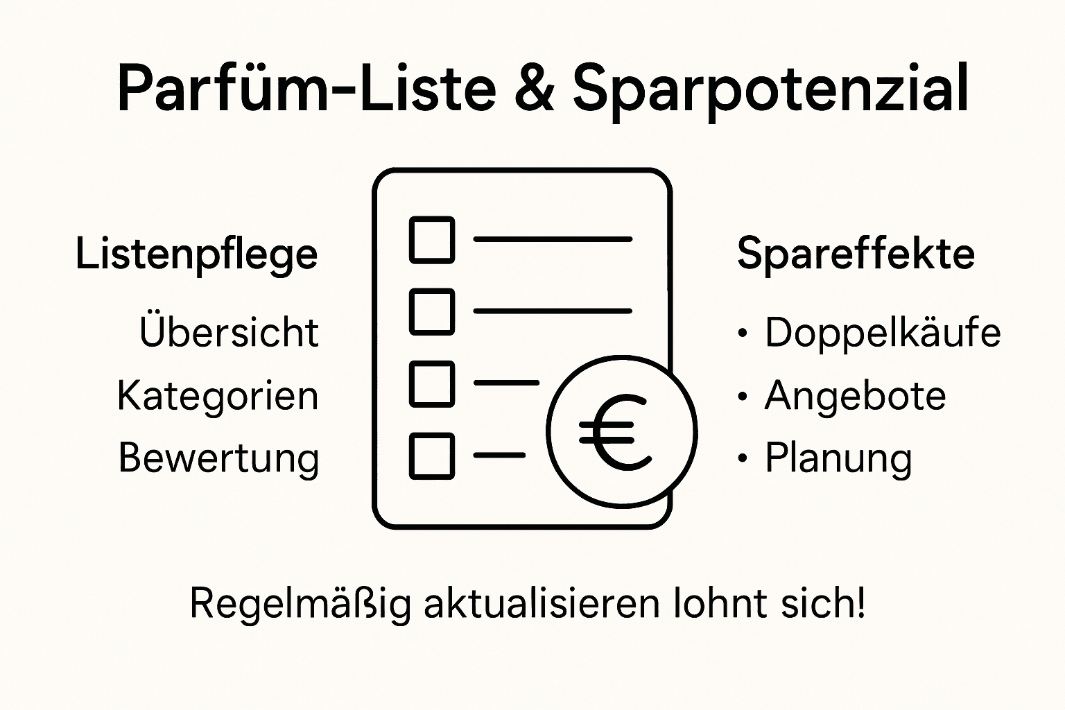 Vorteile und Aufbau einer Parfümliste in der Infografik