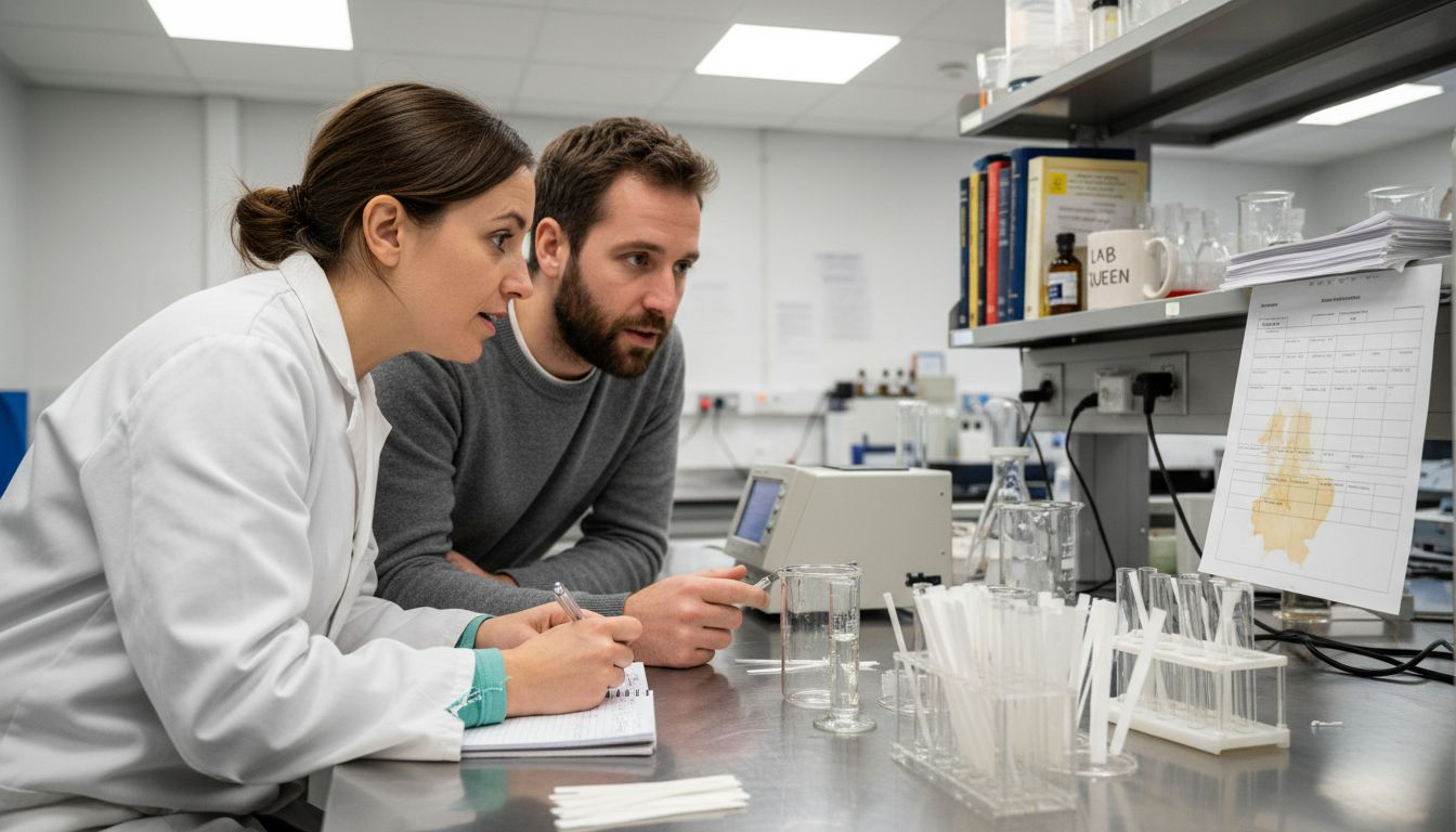 Scientists testing perfume dupe composition