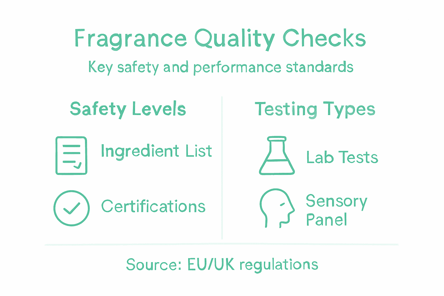 Infographic of fragrance safety and testing standards