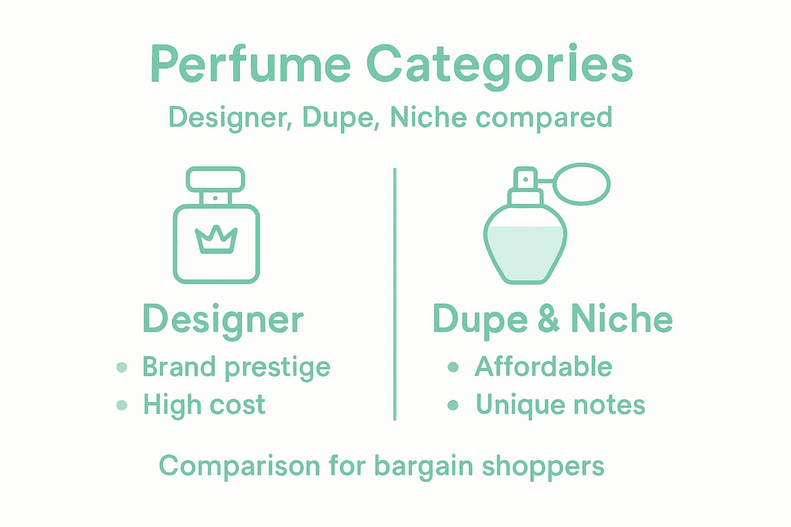 Infographic comparing perfume categories