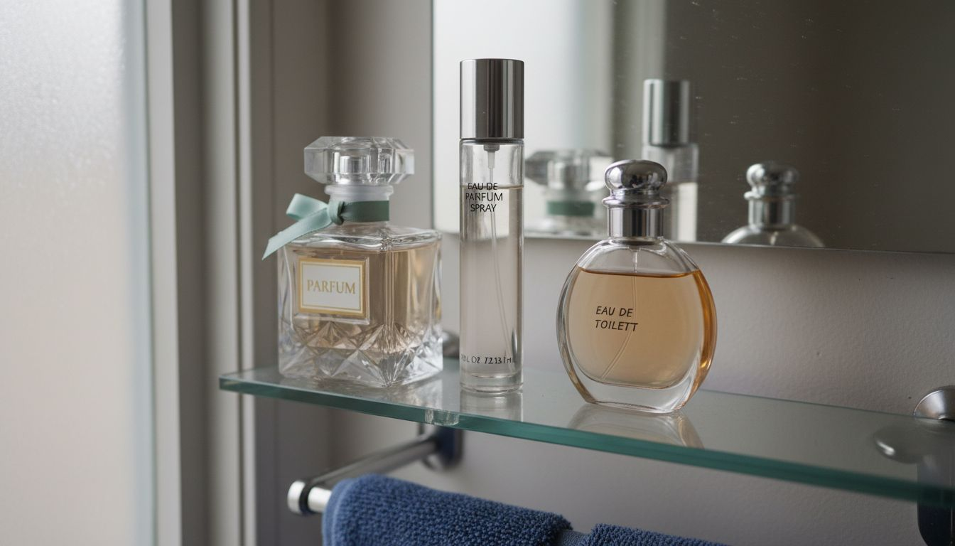 Comparison of different perfume bottles and types