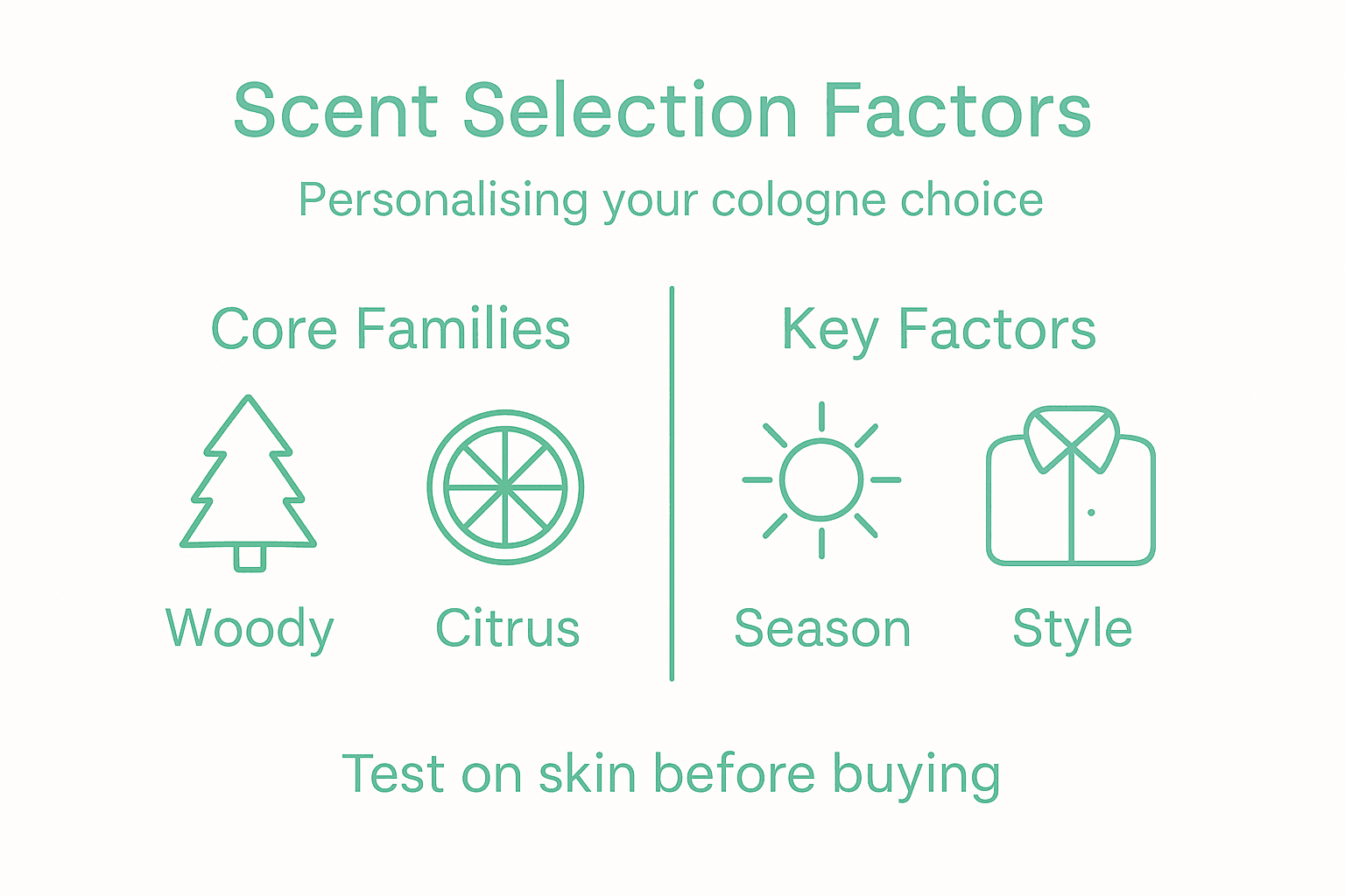Infographic on scent selection and factors