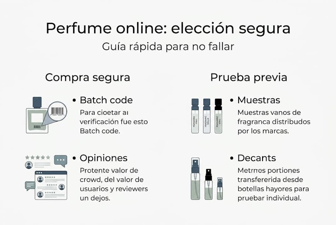 Guía visual: consejos imprescindibles para acertar al comprar tu perfume por internet