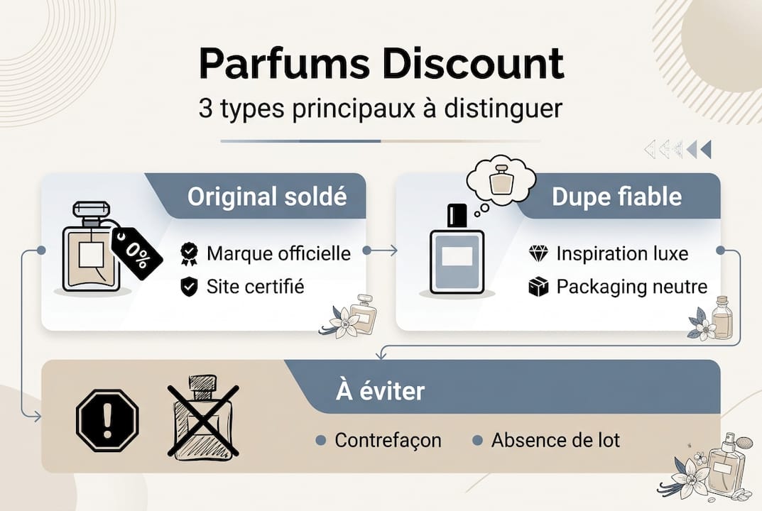 Infographie : tout ce qu’il faut savoir pour différencier les parfums à prix réduit