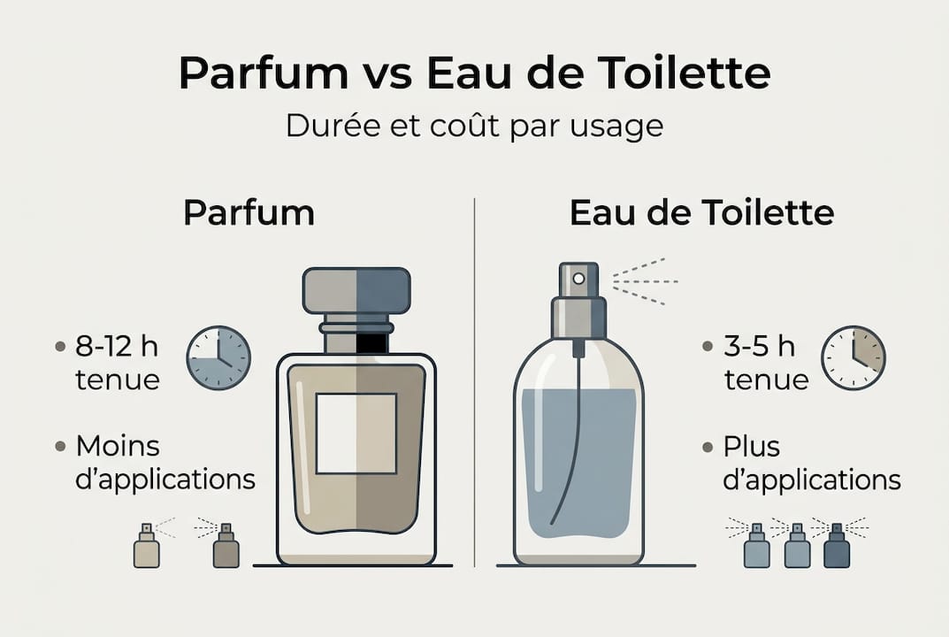 Infographie : tout savoir sur la durée et le prix des parfums et eaux de toilette