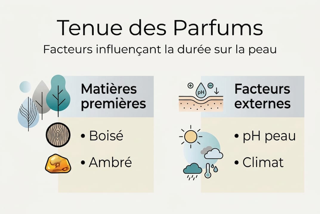 Infographie : les différents éléments qui influencent la tenue d’un parfum