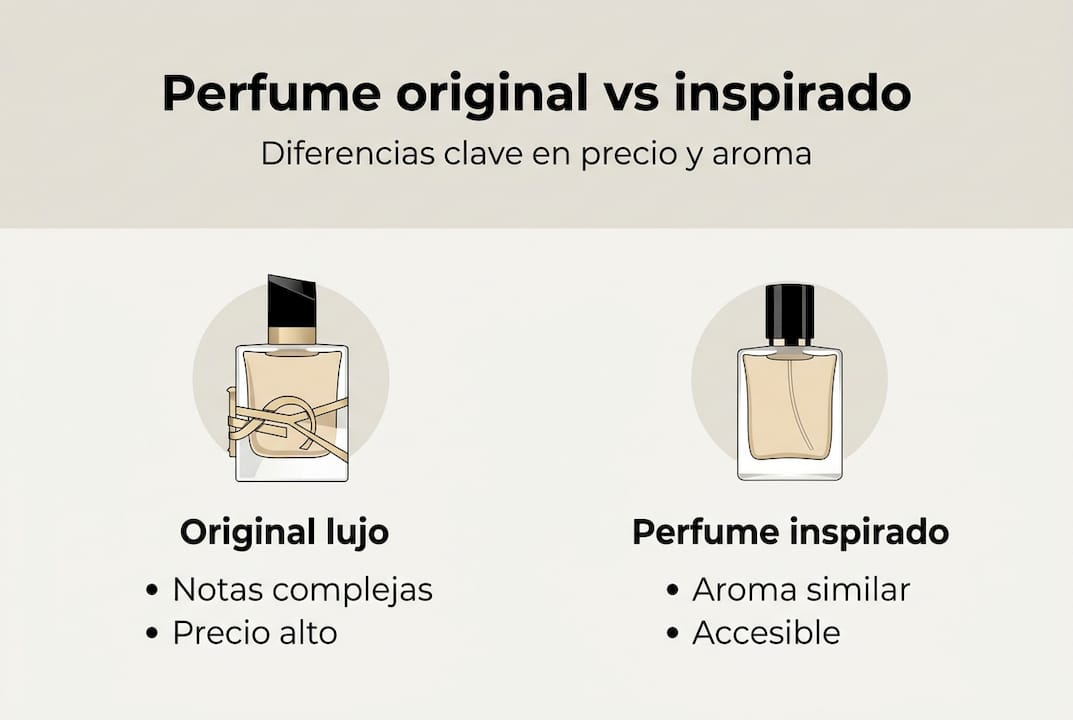 Infografía: diferencias clave entre perfumes originales y sus equivalencias