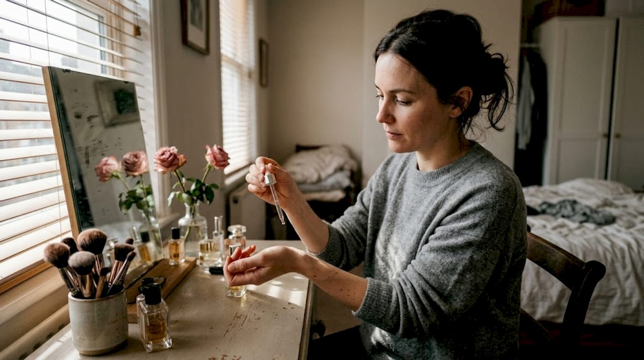 Aplicar extracto de perfume en la muñeca