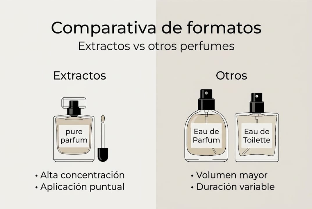 Guía visual para comparar los diferentes tipos de perfumes