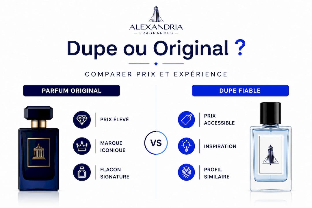 Infographie : original vs. alternative — le match des parfums
