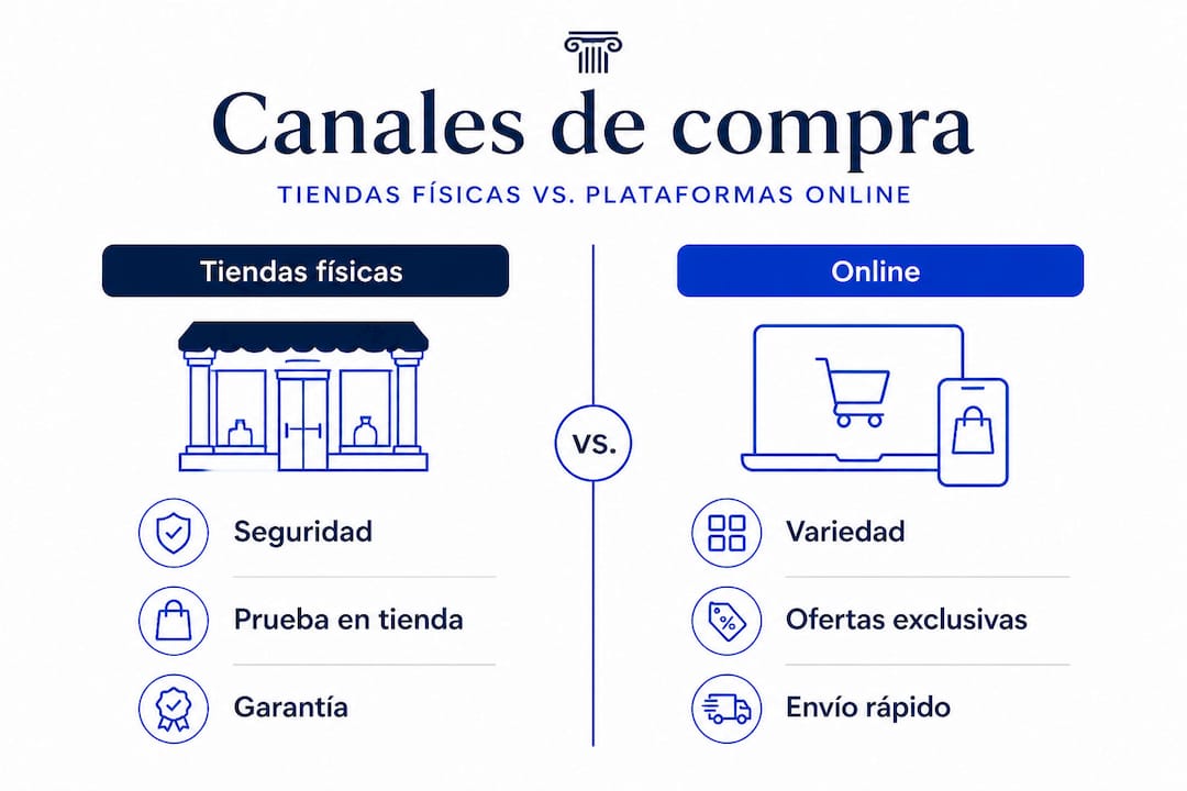 Infografía: ¿Qué diferencias hay entre comprar en una tienda física y hacerlo por Internet?