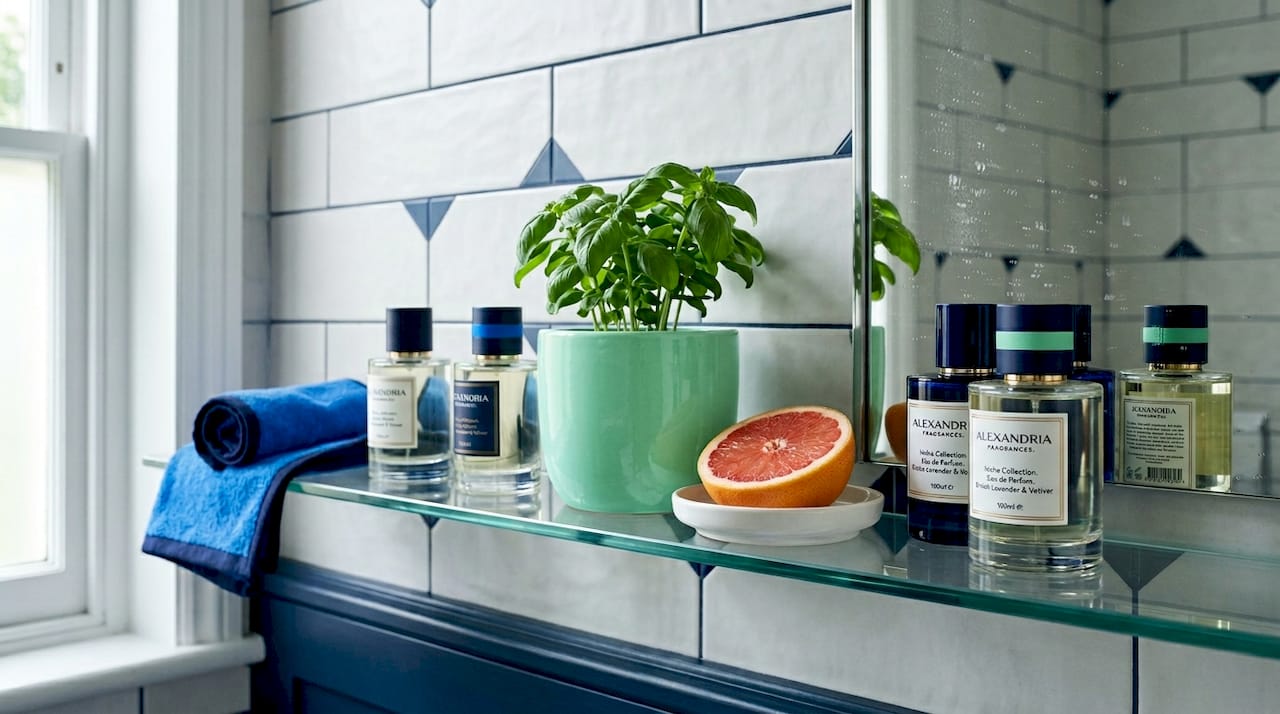 Fragrance bottles with fresh scent notes