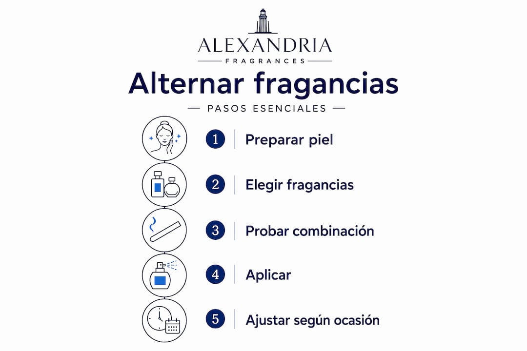 Guía visual para cambiar de perfume paso a paso