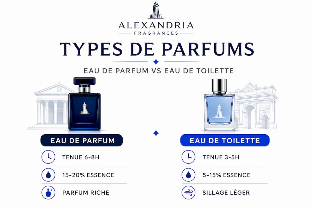 Infographie : quelles différences entre l’eau de parfum et l’eau de toilette ?