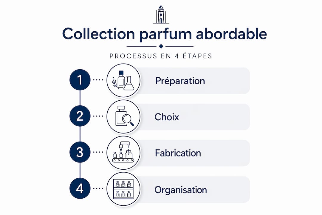 Découvrez en image toutes les étapes pour se constituer une collection de parfums sans se ruiner.