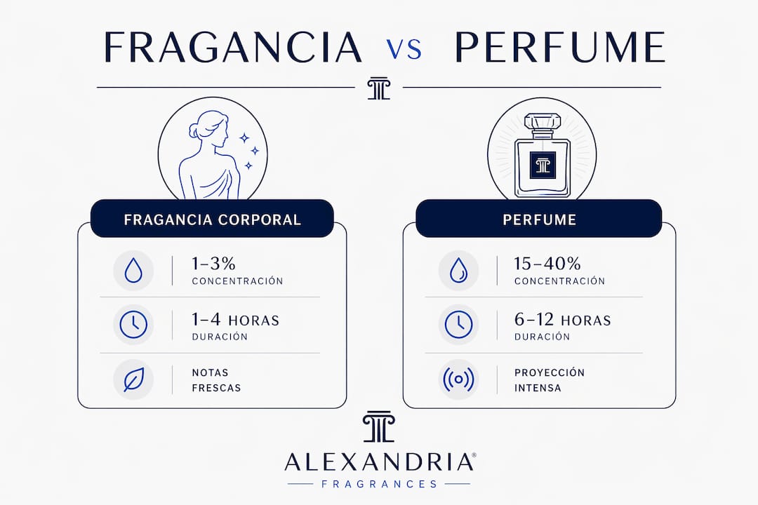 Infografía: Diferencias clave entre colonia y perfume