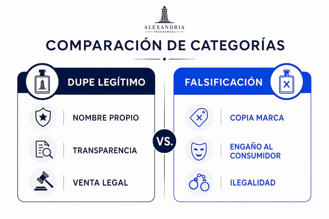 Infografía: diferencias clave entre una imitación de calidad y una copia falsificada