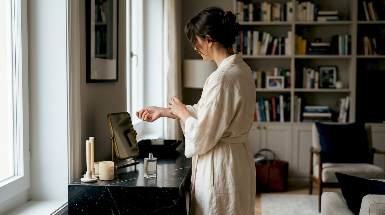 Pour profiter pleinement de votre parfum, appliquez-le sur les zones de pulsation comme le cou, l’intérieur des poignets ou derrière les oreilles. Ces endroits diffusent mieux la fragrance grâce à la chaleur dégagée par le corps.