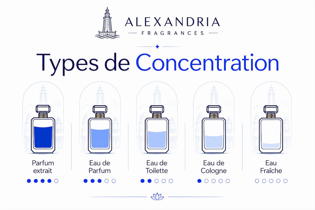 Infographie : découvrez les différentes concentrations de parfum