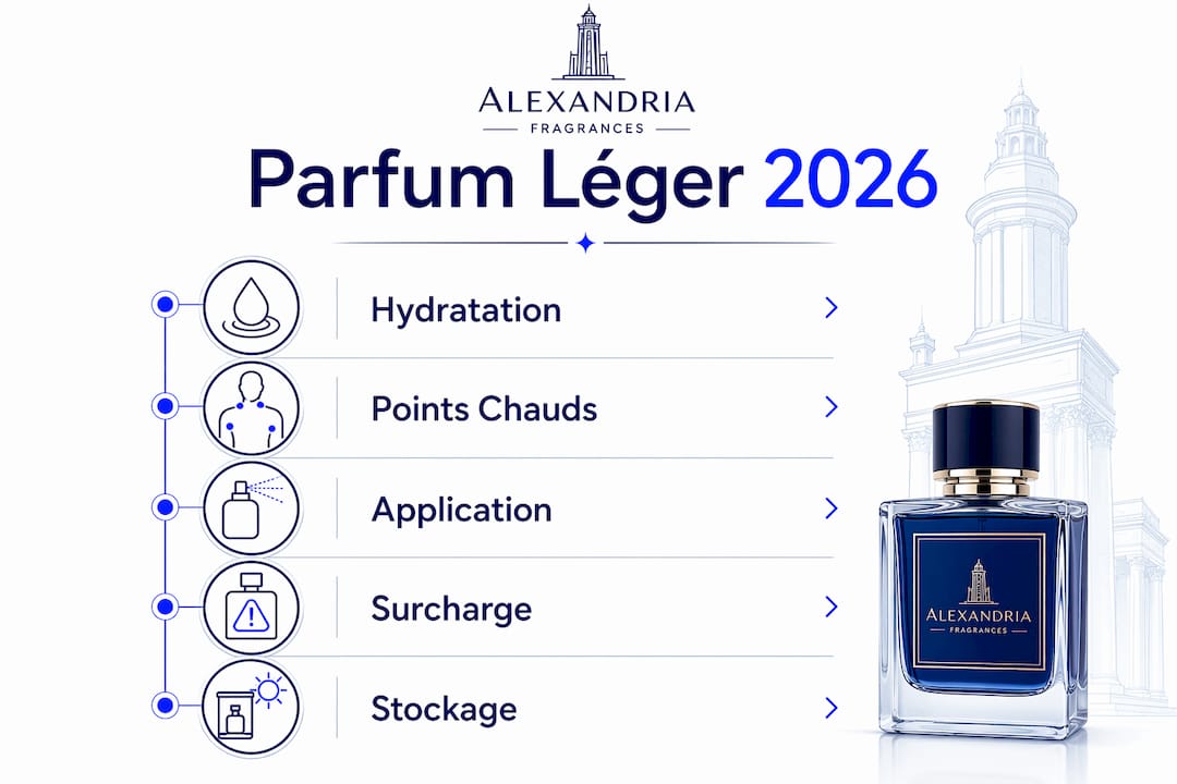 Infographie : les étapes essentielles pour une application de parfum légère et durable