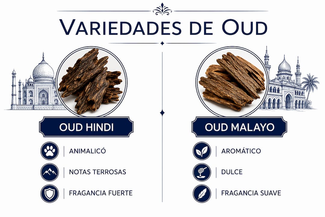 Infografía: diferencias entre las principales variedades de oud