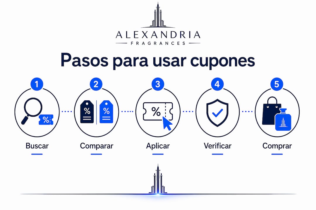 Infografía: guía práctica para aprovechar cupones en la compra de perfumes