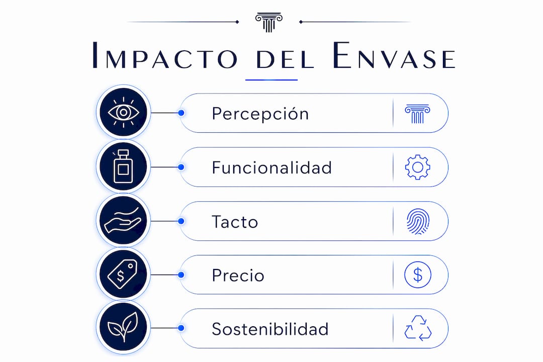 Infografía que muestra las diferentes fases del impacto que genera el envase