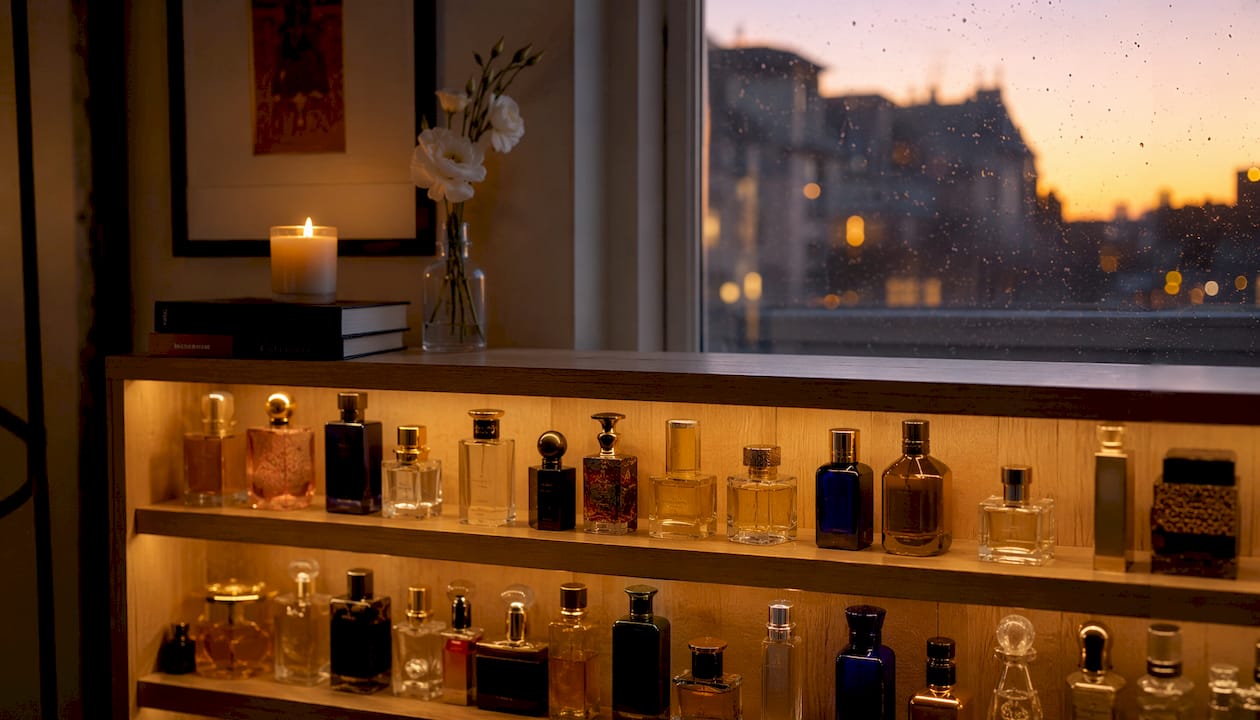 Cómo organizar y conservar tus perfumes en un armario, teniendo en cuenta el clima típico del Reino Unido en casa