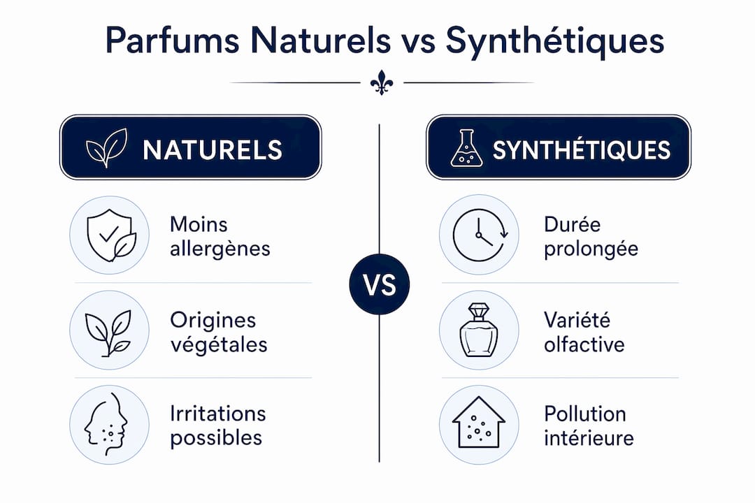 Infographie : les différences entre parfums naturels et parfums synthétiques