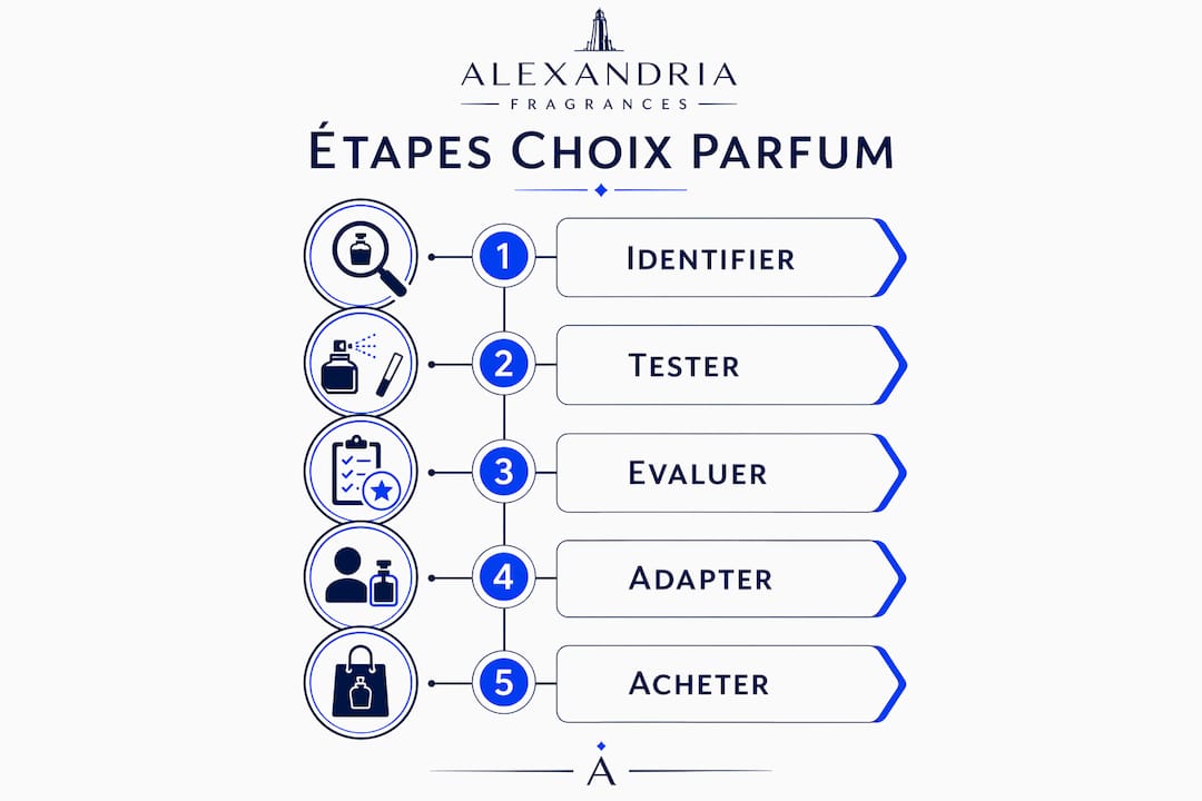 Infographie : les étapes clés pour bien choisir son parfum