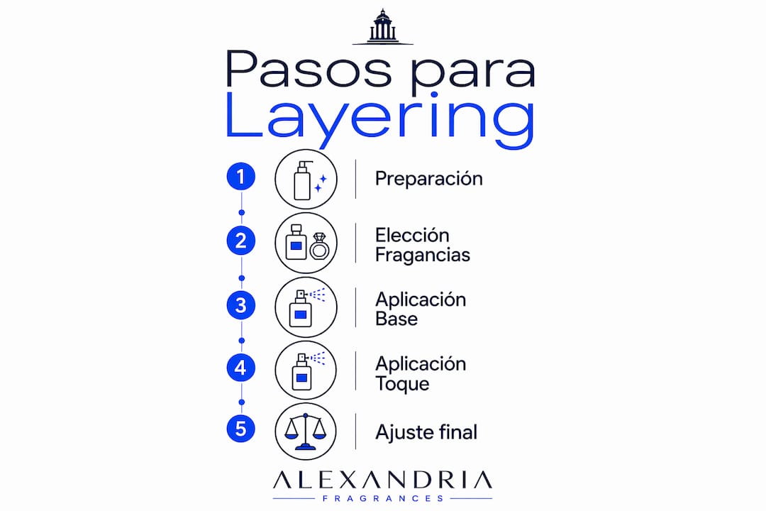 Guía visual: cómo combinar perfumes paso a paso