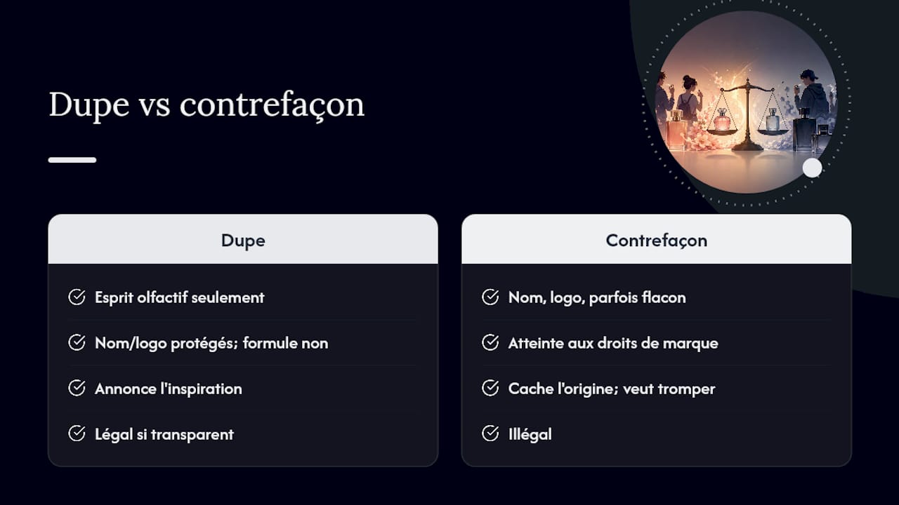 Parfums adolescents abordables : dupe ou contrefaçon, quelle différence ? — overview diagram