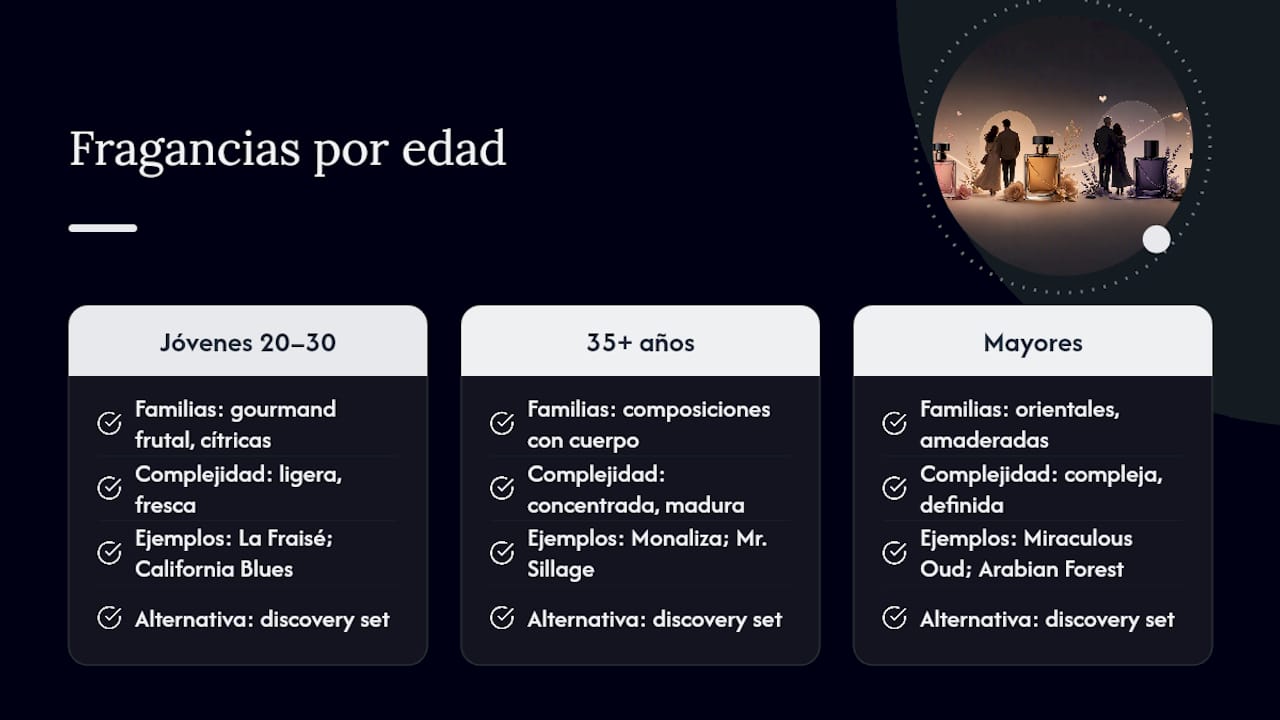 Perfumes recomendados según la edad y tipo de piel
