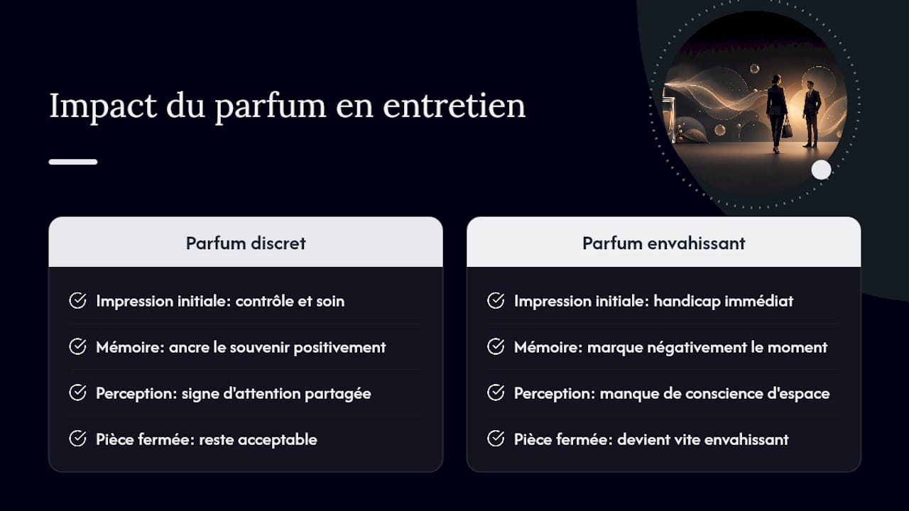 Le parfum influence-t-il vraiment la première impression en entretien ? — overview diagram