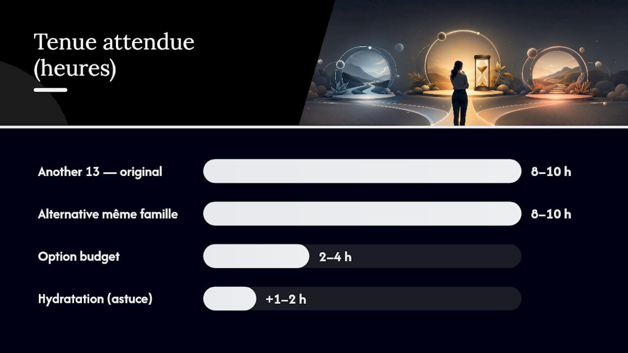 Quelle tenue et quel sillage attendre d'une alternative à Another 13 ? — overview diagram