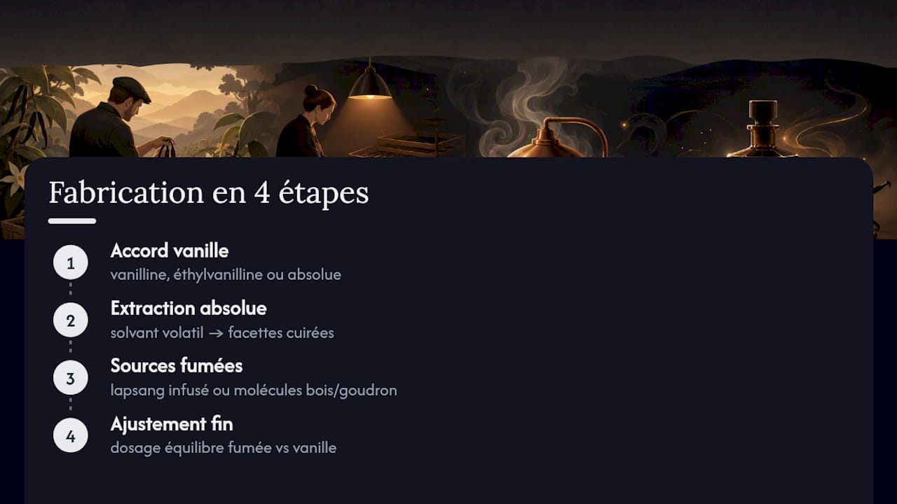 Processus de création d’un accord vanillé fumé