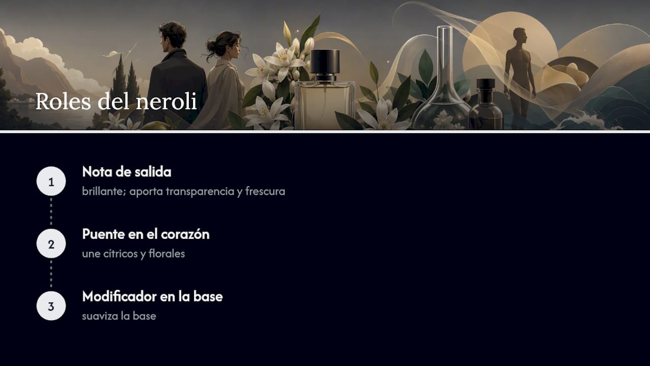 Tres funciones del neroli en perfumería