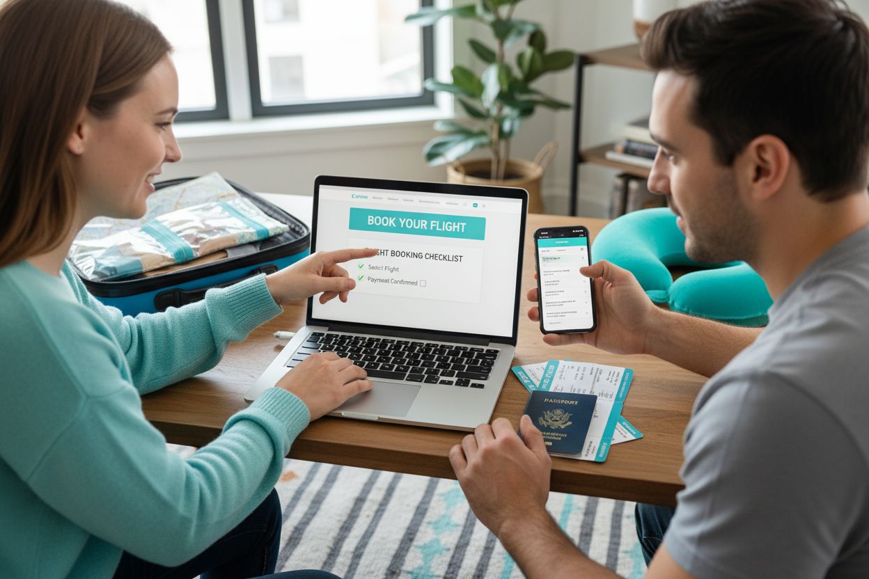 flight booking confirmation action