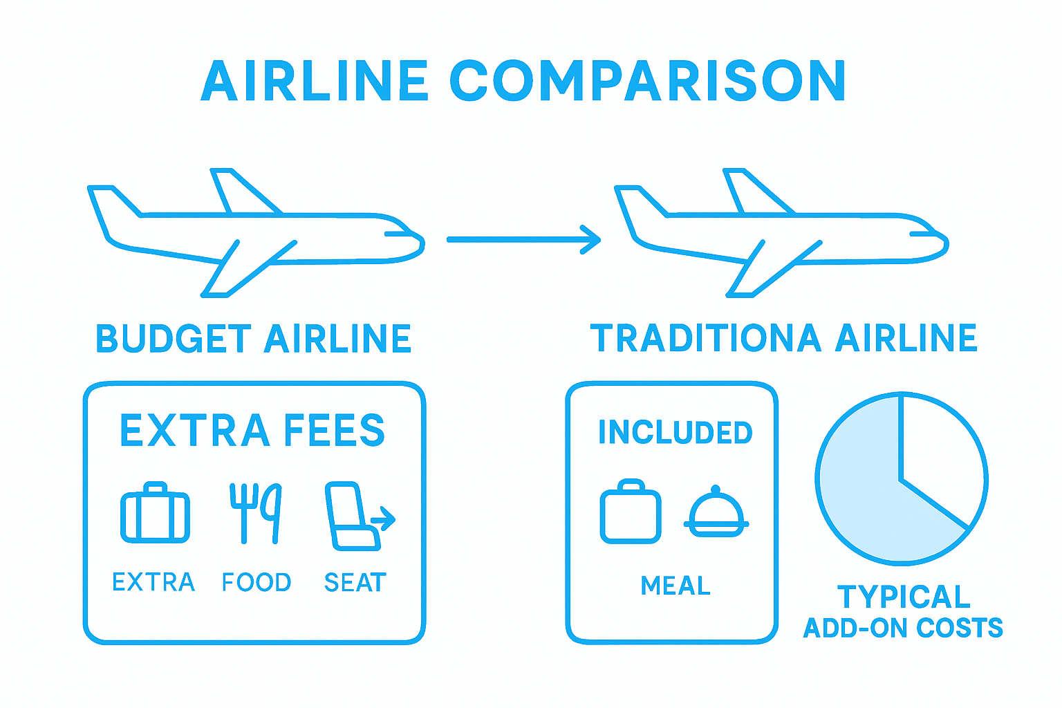 Budget versus traditional airlines service comparison