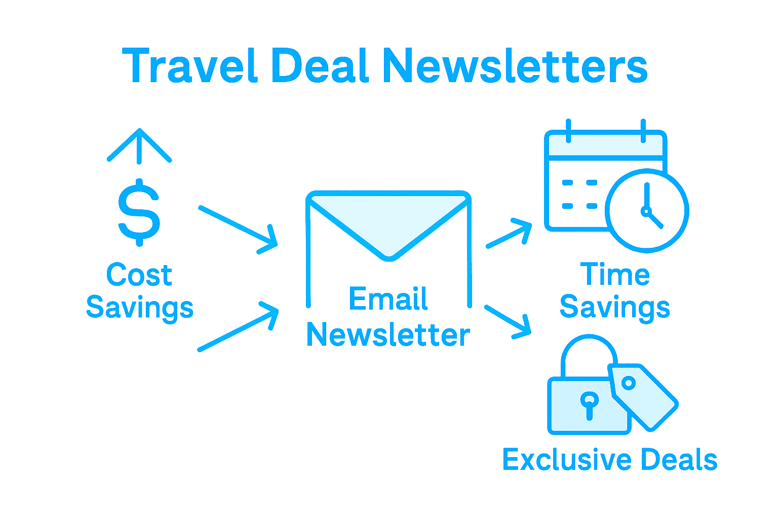 Infographic comparing travel newsletter benefits