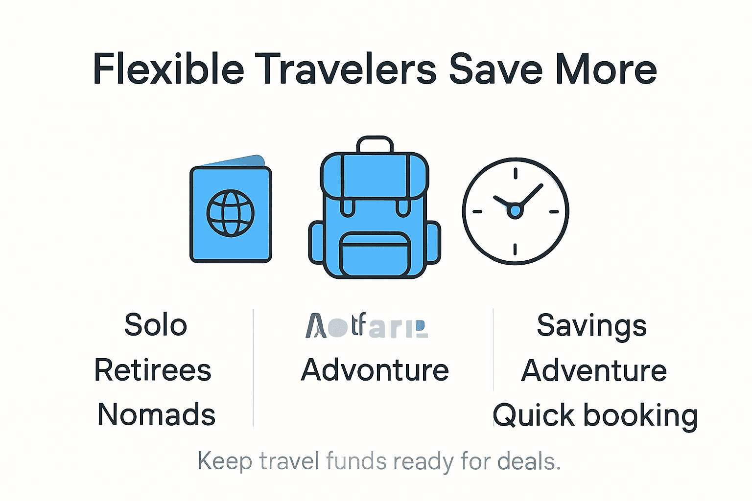 Infographic showing flexible traveler benefits