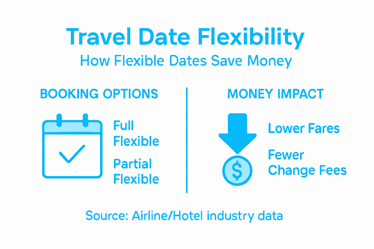 Infographic showing flexible travel dates savings
