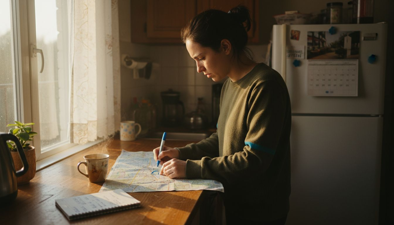 Traveler marking map for trip planning
