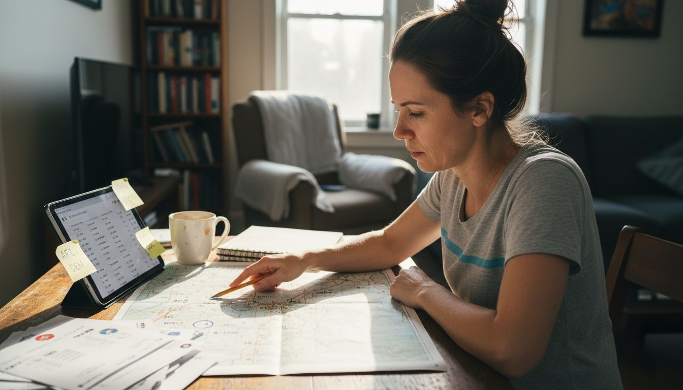 Comparing airports using paper map and tablet