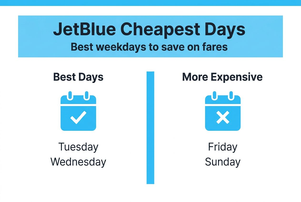 Infographic compares cheapest JetBlue days
