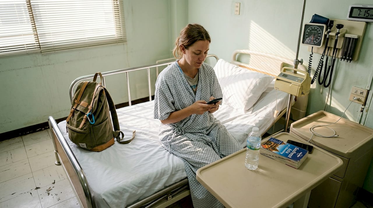 Traveler in hospital during overseas emergency