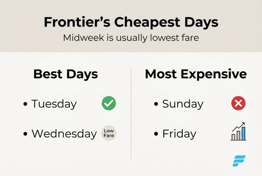 Infographic: best and worst days to fly Frontier