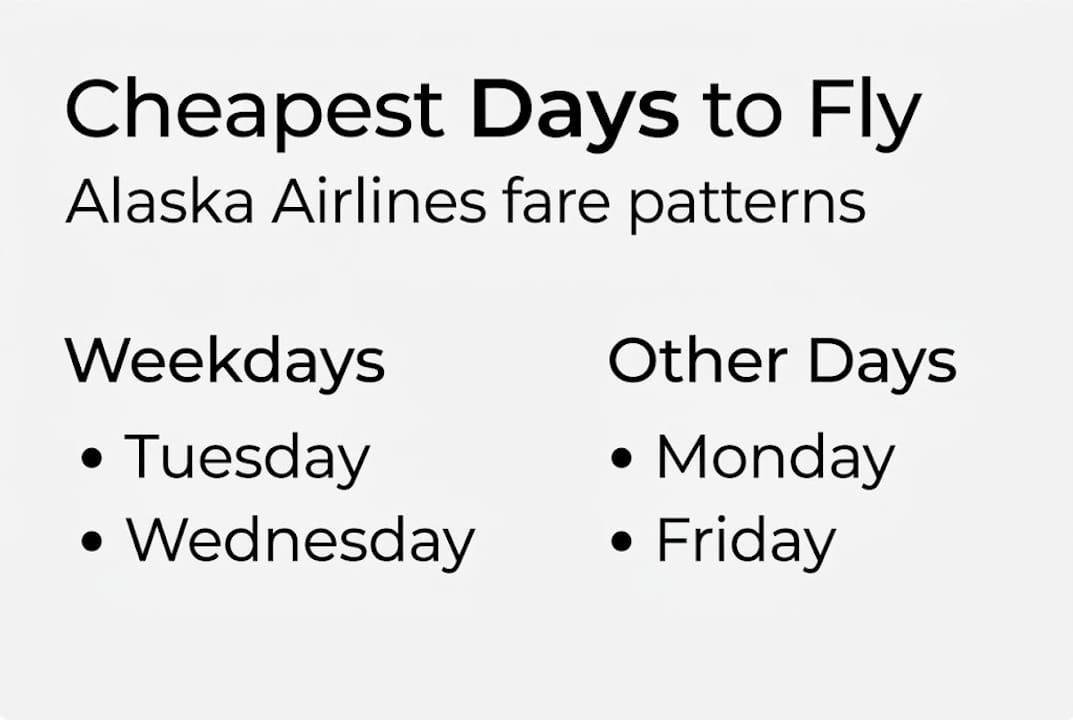 Infographic visualizing cheapest flight days